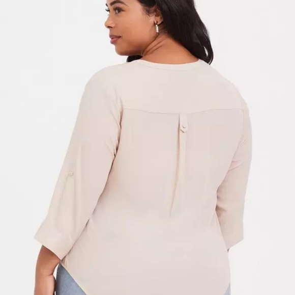 Torrid Harper Georgette 3/4 Sleeve Blouse Size 5 - Picture 7 of 7